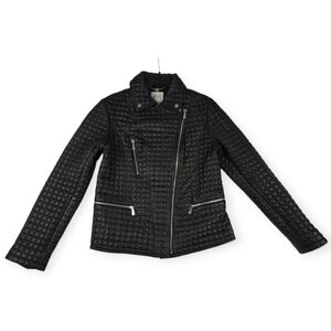 Dawn Levy Marley Quilted 100% Genuine Leather Jacket Women’s Size Large Black